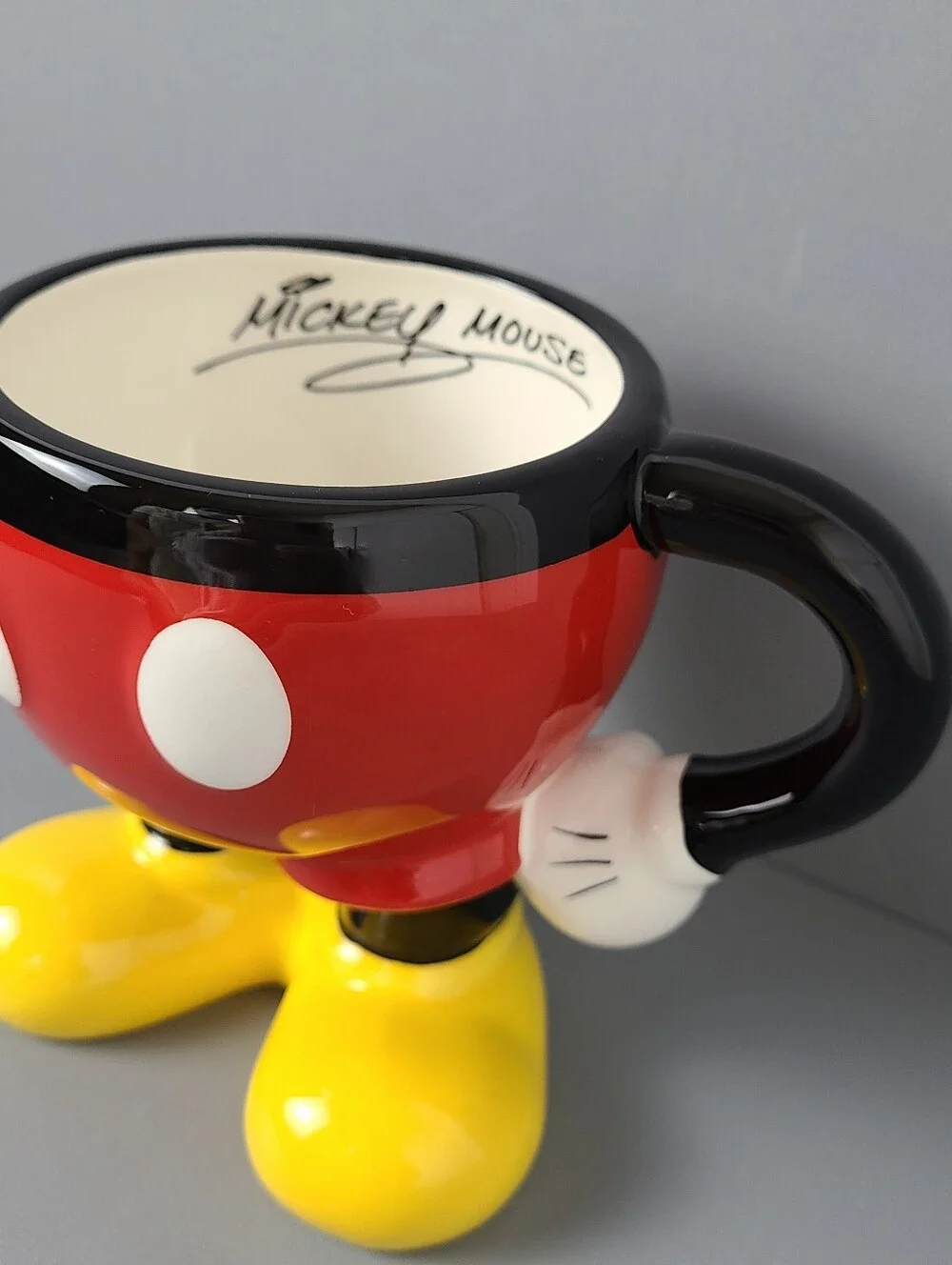 Disney Parks Red Shorts Yellow Shoes Ceramic Coffee Mug
